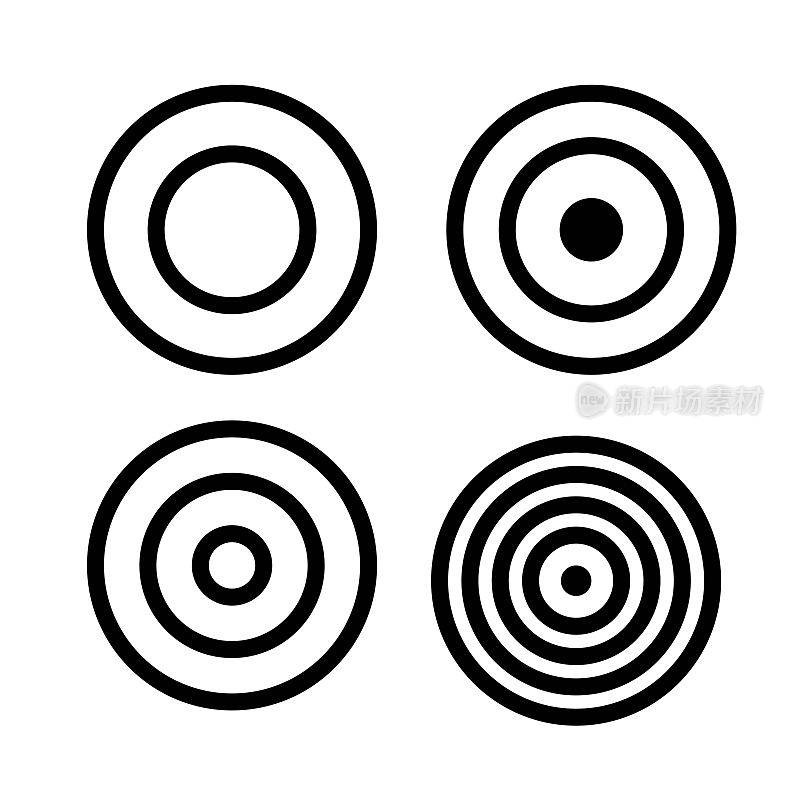Target pattern icon: vector